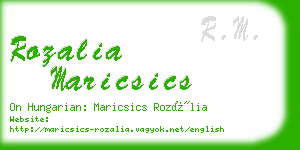 rozalia maricsics business card